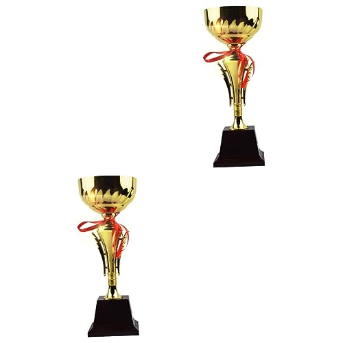 Toddmomy 2 Pçs Match Torneio Competições Basquete Cm Honra Futebol Troféu Esportivo Futebol Metal Ca