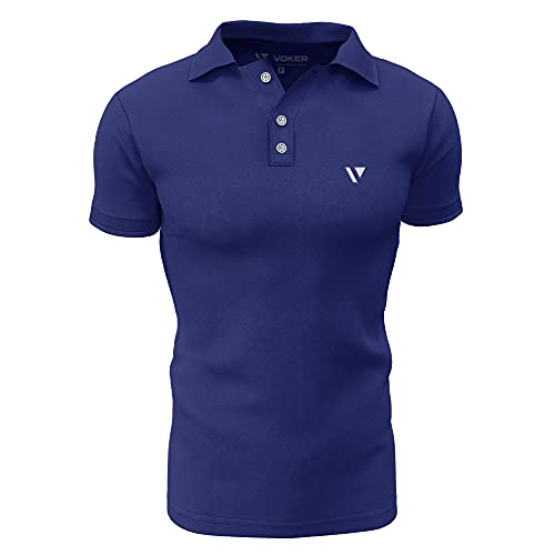 Kit 3 Camisas Gola Polo Voker Com Proteção Uv Premium - G - Preto, Azul e Cinza