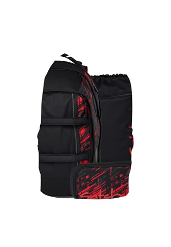 Satch Pack Set Set 3 teilig ab 5. Klasse ergonomisch 30L Stauraum mit Schlamperbox Sportbeutel
