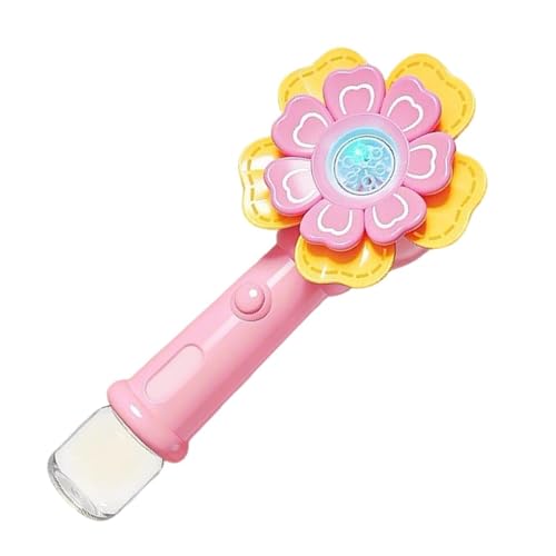 Máquina de burbujas para fiestas – Flor eléctrica para juegos al aire libre – Juguete de burbujas para interior al aire libre guardería casa parque jardín playa picnic piscina fiesta