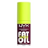 NYX Professional Makeup Gloss Labbra, Finish Cremoso e Lucido, Fino a 12H di Idratazione, Maxi Applicatore, Con Squalano, Olio di Lampone e Camemoro, Fat Oil Lip Drip, Tonalità: That's Chic