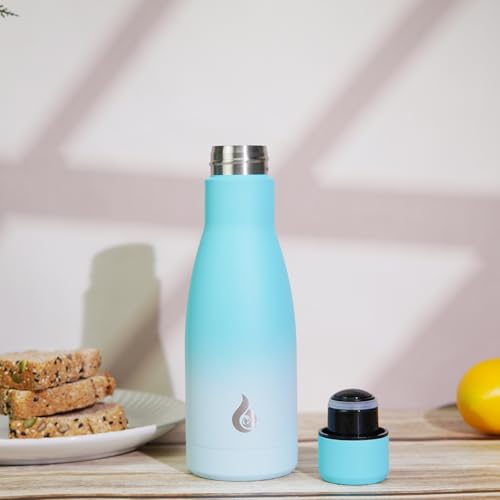 Image of BJPKPK Insulated Water Bottle 17oz Stainless Steel Water Bottles Dishwasher Safe Reusable Metal Thermal Keep Cold and Hot,Sea Salt