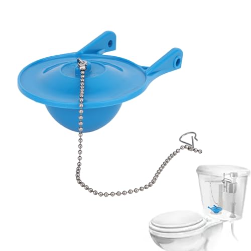 3 Inch Toilet Flapper Replacement, Silicone Toilet Bowl Stopper Flappers Easy to Install Water Conserve Plug Repair Parts Inside Tank Flap Flusher Replacement Kit Fits 3 Inch Flush Valve (Blue)