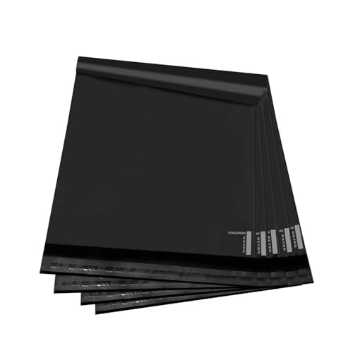 Image of KKBESTPACK 50 Large Poly Mailers 10x13 Shipping Bags for Small Business - Self Sealing Package Envelopes Black
