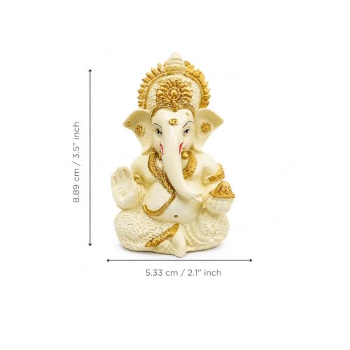 Image of eCraftIndia Evil Eye Rakhi Set of 3 for Brother with Best Bro Ever Fridge Magnet & Lord Ganesha Idol | Designer Nazar Rakhi Combo | Raksha Bandhan Gift Set for Bhai