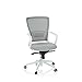 Produktbild hjh OFFICE 760016 Büro Drehstuhl ESTRIA Stoff Hellgrau/Weiß Home-Office Stuhl Bürostuhl mit Netzrücken, höhenverstellbar