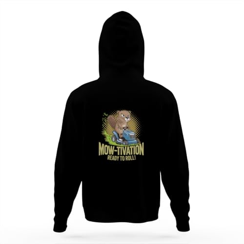 Funny Cute Beaver Lawn mower Gardening Gift Hoodies for Teen Girls Boys Lightweight Kangaroo Pocket Sweatshirt4