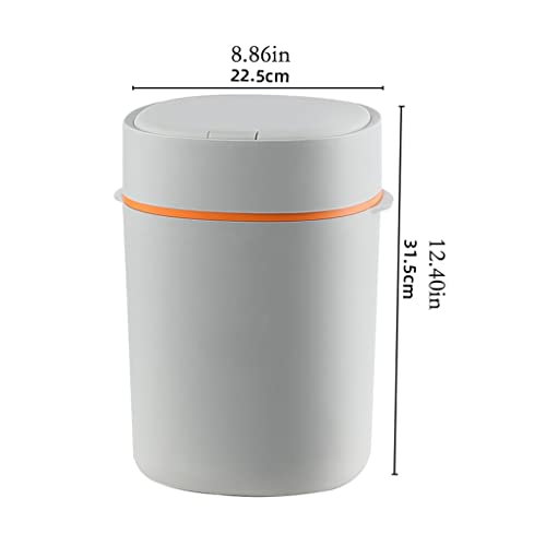 Bote de basura de lujo creativo con tapa pulsable para espacios interiores 2
