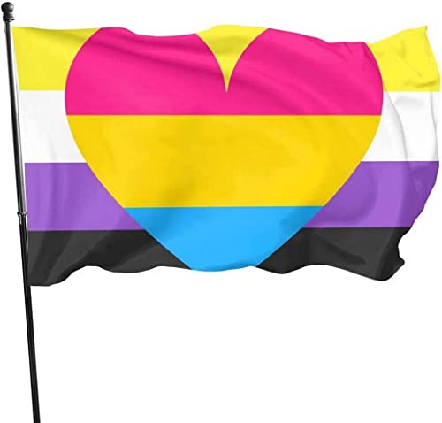 Nonbinary Genderqueer Non Binary Pansexual Pride Flag 3x5 Ft Single Sided Print Welcome Family Flag Banner
