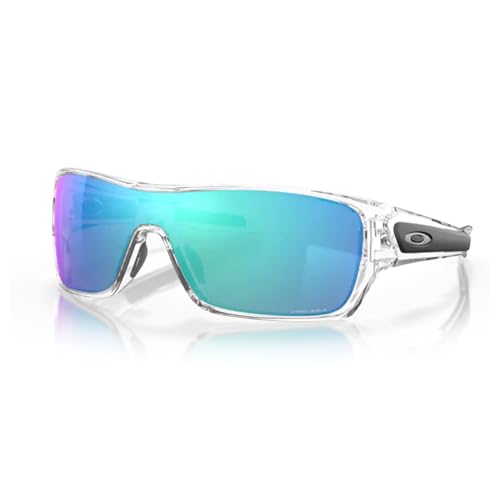 Oakley Turbine Rotor OO9307 930729 32MM Polished Clear/Prizm Sapphire Rectangular Sunglasses for Men+ Bundle Accessory Leash Kit, Microfiber Pouch