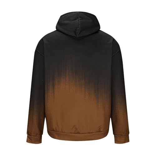 Mens Sweatshirts Gradient Pint Fleece Lined Hoodies Oversized Long Sleeve Winter Drawstring Hoodies with Pockets4