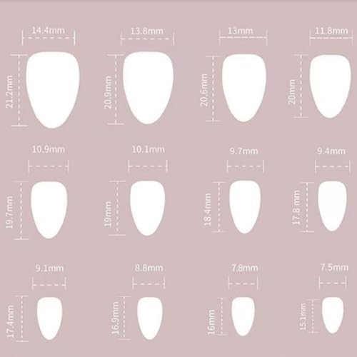 Image of Red French Tip Press on Nails Gold Line Fake Nails with Rhinestone Design Nude Glue on Nails Glossy Artificial Acrylic Full Cover Glitter Stick on Nails Short Almond False Nails for Women Manicure