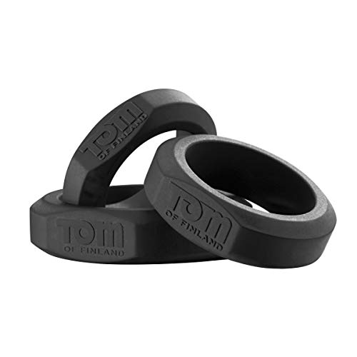 3 Piece Silicone Cock Ring Set - Black