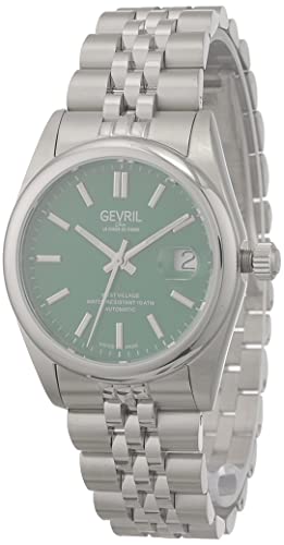 Gevril 48914-1 Men's West Village Automatic Watch, 316L Stainless Steel Bracelet with Deployment Buckle