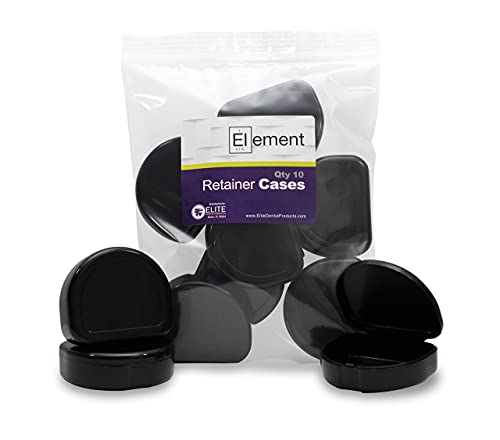 Element Orthodontic Retainer Case Black (Pack of 10)