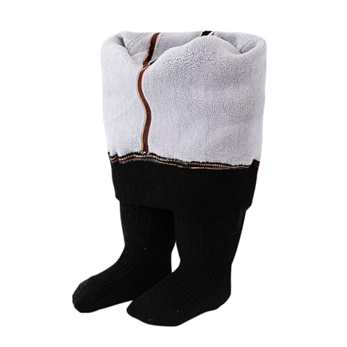 Newborn Baby Girl Fleece Lined Tights Toddler Kids Winter Solid Thermal Knitted Leggings Thick Warm Footed Pantyhose