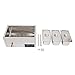 Bain Marie Food Warmer 3-Pan Food-Grade Electric Buffet Warmer Container Commercial Countertop Steam Table Food Warmer for Catering, Restaurants, Party Buffets 850W 7.3Qt/Pan