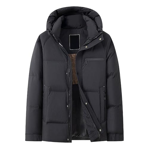 Doudoune à capuche homme DGKaxiyaHM : veste d'hiver matelassée et imperméable