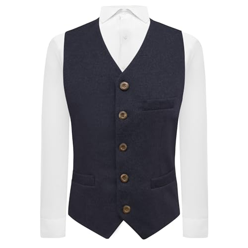 Gilet Donegal en tweed noir pour un mariage ou un look casual chic