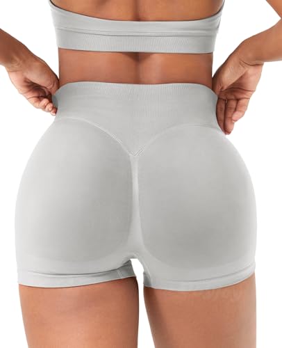 Image of VOYJOY Women Workout Impact Shorts 2.5 inch / 3.6 inch / 4.5 inch / 6 inch Scrunch Butt Booty | Tummy Control, High Waisted, Bike Short, Gentle Compression, for Women