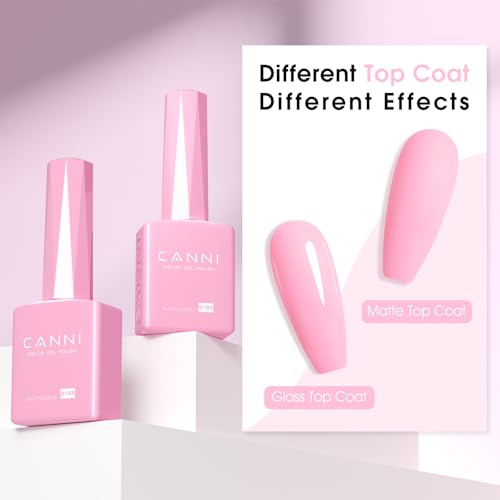 Image of CANNI 9ml Light Cherry Pink Gel Nail Polish High Gloss UV LED Soak Off Gel