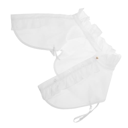 TEMPNAP Detachable Ruffle Fake Collar for Women Elegant Pleated Layering Accessory for Formal Events Sophisticated British Style Versatile Fashion