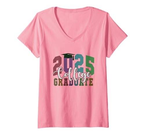 Mujer Epic COLLEGE GRADUATE University 2025 AUTOGRAFOS DEL ÚLTIMO DÍA Camiseta Cuello V