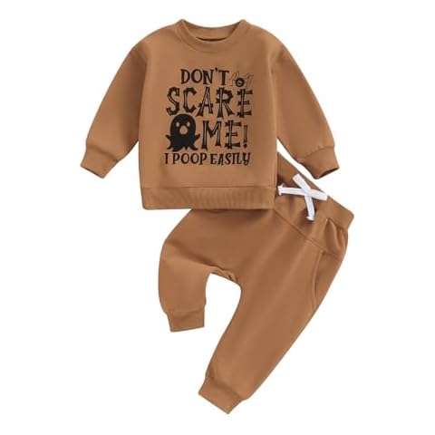 Sprifallbaby Halloween Baby Clothes Long Sleeve Sweatshirt Newborn Toddler Baby Halloween Outfit Fall Boy Clothes Pants Set Cover