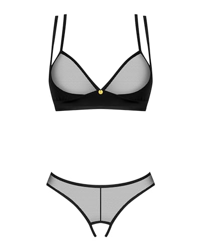 Ensemble lingerie femme 4 pièces en satin avec soutien-gorge et porte-jarretelles