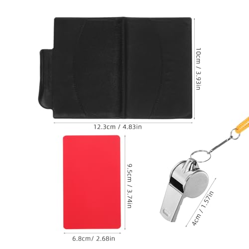 Kit de árbitro Kisangel con pito metálico y tarjetas rojo y amarillo miniatura 2