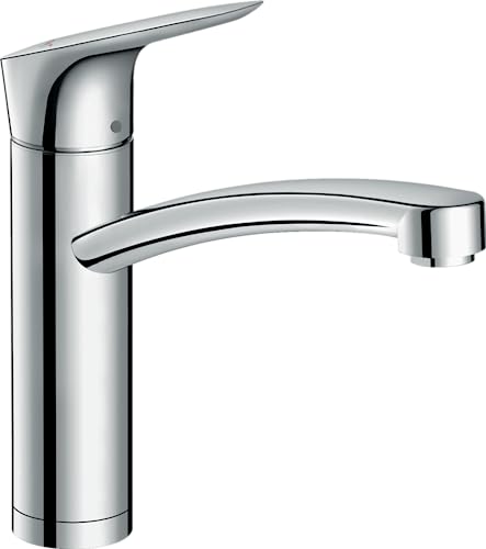 hansgrohe Vorfenster Küchenarmatur Logis M31, Wasserhahn Küche mit Auslauf Höhe 160mm, für Vorfenstermontage, umlegbar, schwenkbar, 1 Strahlart, Chrom