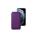 Produktbild Lucrin - Klassische Schutzhülle Kompatibel mit iPhone 11 Pro/iPhone XS/iPhone X - Violett - Glattleder