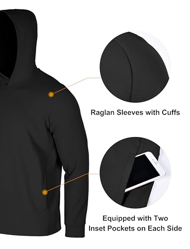 Zengjo Mens Pullover Hoodie Athletic Lightweight Hooded Workout Sweatshirt Moisture Wicking4