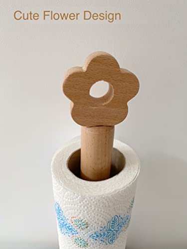 Paper Towel Holder, Wooden Kitchen Roll Stand Organizer Free Standing, Housewarming Gift Present For Friends #TOP5