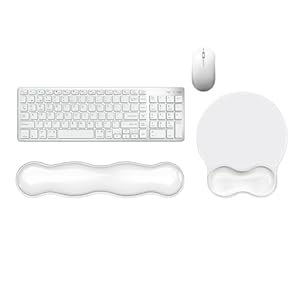 Reposamuñecas para teclado y mouse, alfombrilla de mouse ergonómica de gel de silicona con reposamuñecas, alfombrilla de mouse para videojuegos, soporte para accesorios de escritorio de oficina y