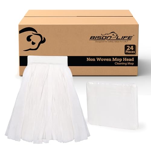 KLEEN HANDLER Bulk Disposable Cut-End Mop Head Non-Woven Commercial Grade Replacement Mop Head (24 Case Pack)