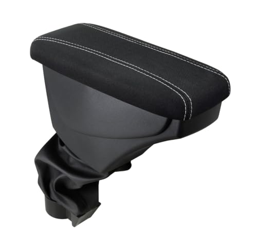 Apoio de Braço Argo/Cronos/Strada tecido preto Costura branca