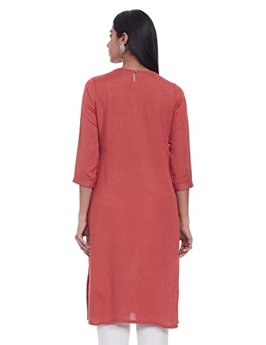 Image of Max Women Embroidered Straight Kurta