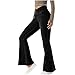 Jeggings for Women TumControl Cross High Waisted Flared Jean Leggings Stretchy with Pockets Womens Bell Bottom Jeans Black Plus Size 3X