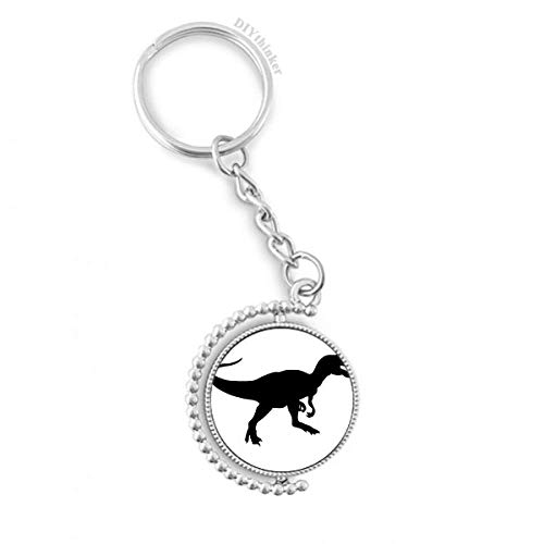 Llavero de dinosaurios con anillo giratorio de extinción en miniatura