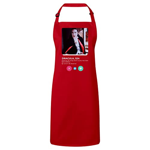 Tablier Dracula cadeau humour pour passionné de cinéma et cuisine