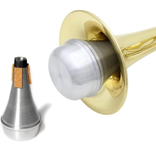 SoundSpire 5-Leg Foldable Trumpet Stand with Trumpet Practice Mute, Portable Metal Holder with Protective Felts (Black Instrument Accessory)