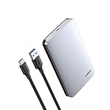 UGREEN 2.5インチ HDD ケース USB 3.1 Gen 2接続 HDD SSDケース SATA3.0 UASP対応 6Gbps高速転送速度 外付けケース 6TB容量対応 アルミ製 ハードディスクケース 工具不要の簡単組み立て　Windows mac OS Linux対応 USB A-Cケーブル付属 【2.5型専用】