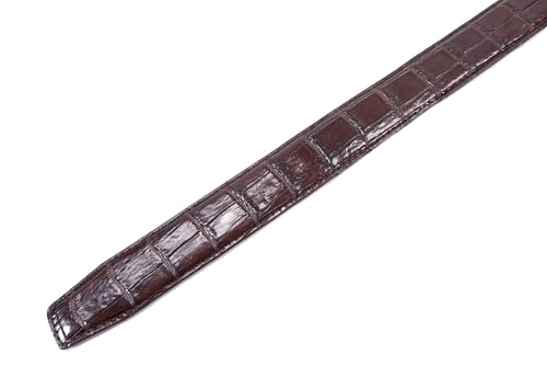 Genuine Crocodile Belly Skin Men's Belt 46" Long Auto Locking Buckle4