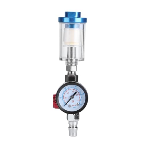 Luftdruckregler, Luftmesser Filter Luftwerkzeug Kompressor Wasser Ölabscheider Spritzpistole Luftregler für Spritzpistolen Flugzeuge 0~140 psi Lackierpistole Pneumatische Messgerät Wartungseinheit