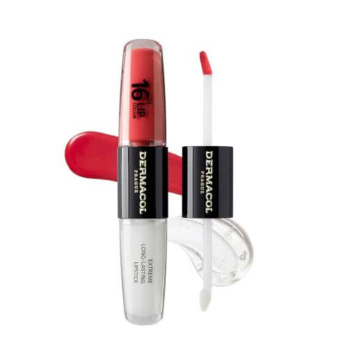 Dermacol 16-Hour Lip Color, Two-Phase Kissproof Lip Stain & Gloss, No.36