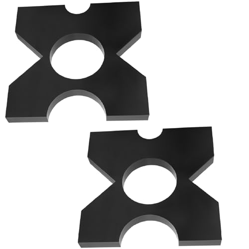 Arbor Press Plates 9.76''X 9.76'', 20 and 32-Ton Shop Metal Shop Press Plates with 4 Notch, Hydraulic Press H-Frame Plates Accessories for Shop Press, 25MM Thickness, 1 Pair (1