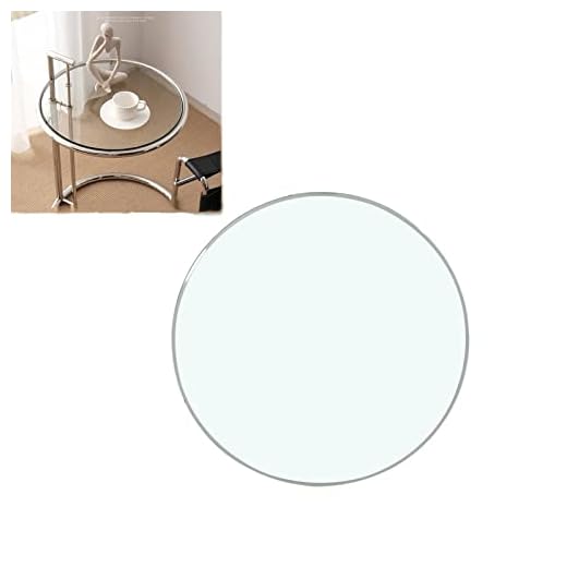 Härdat glas, glasbordsskiva, rund uteplats glas bordsskiva, 9 mm tjockt glas, fasad polerad kant, för matbord, soffbord, hem, kontor