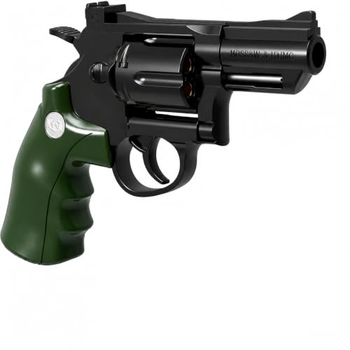 Image of Revolver Toy Gun | Real Looking Plastic Airsoft Gun Pistol Fully Automatic | 12 Bullet Shell' and 50 Bullets Included. LY (Green)