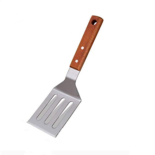 tieoqioan Pala para Pizza Pala para cocinar Teppanyaki Pala para filetes de Acero Inoxidable Pala para freír cruda Herramienta de Mano para Pasteles Papas Panqueques Pala para Barbacoa